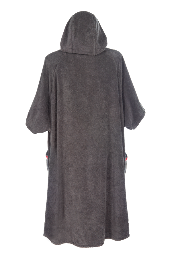Luksusa pārģērbšanās pončo, pelēks - Image 2