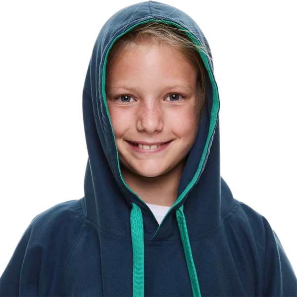 Bērnu Quick Dry Microfibre pončo - zils - Image 10