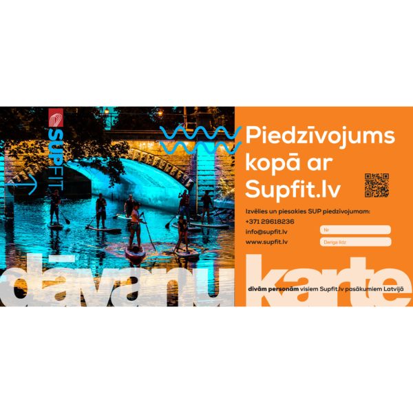 Dāvanu karte SUP piedzīvojums divām personām