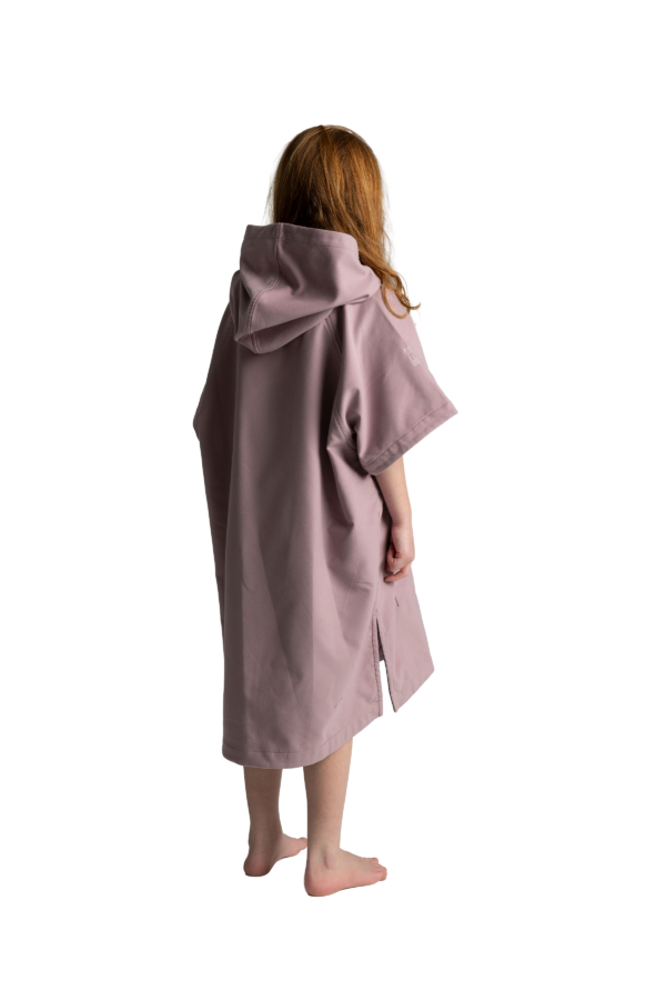 Kids Quick Dry Microfibre poncho - Salty Pink - Image 5
