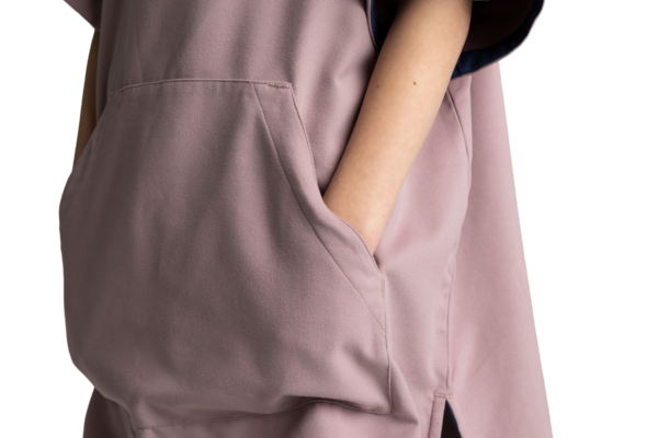 Kids Quick Dry Microfibre poncho - Salty Pink - Image 8