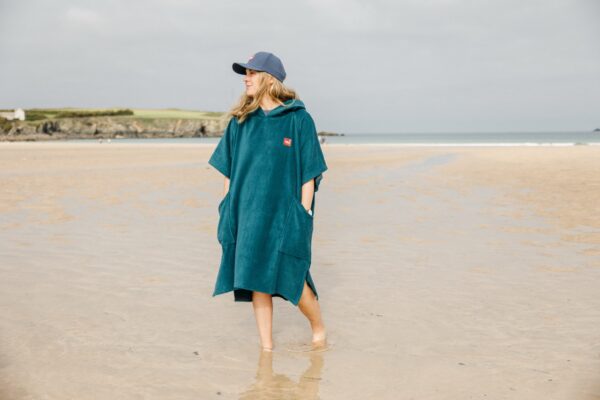 Towel poncho change robe - Deep Teal - Image 13