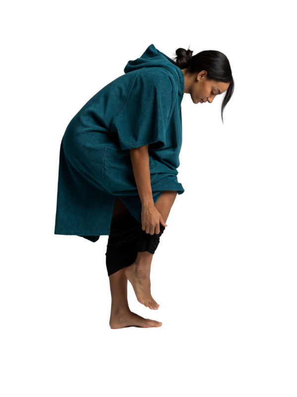 Towel poncho change robe - Deep Teal - Image 3
