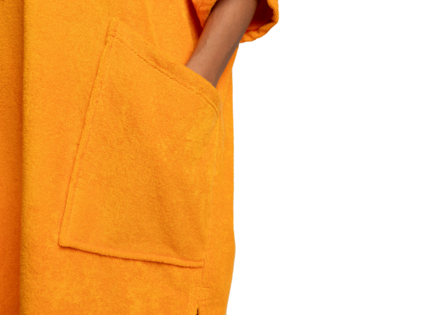 Red frotē pončo - Orange - Image 3