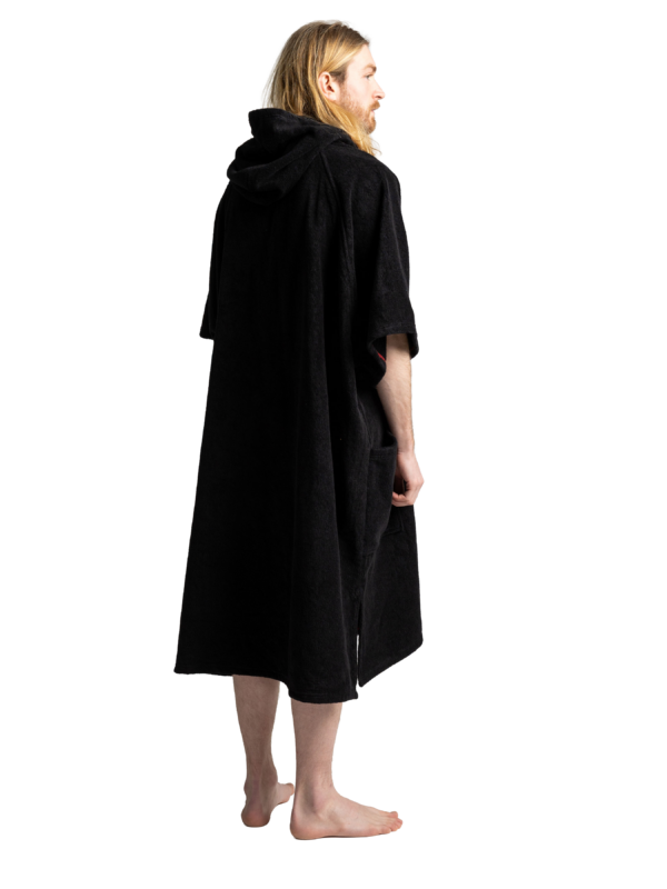 Towel poncho change robe - Stealth Black - Image 5