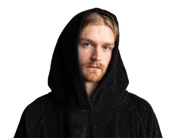 Towel poncho change robe - Stealth Black - Image 7