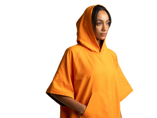 Quick Dry Microfibre poncho - Bitter Orange - Image 6