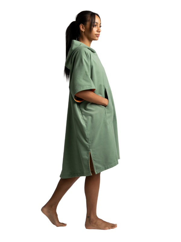 Quick Dry Microfibre poncho - Sage Green - Image 4