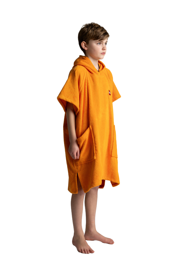 Kids towel change robe - Orange - Image 7