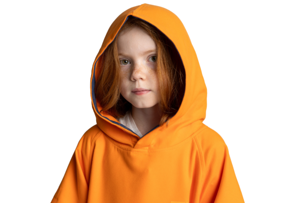 Bērnu Quick Dry Microfibre pončo - Bitter Orange - Image 4