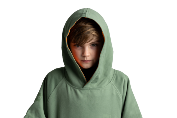 Kids Quick Dry Microfibre poncho - Sage Green - Image 4