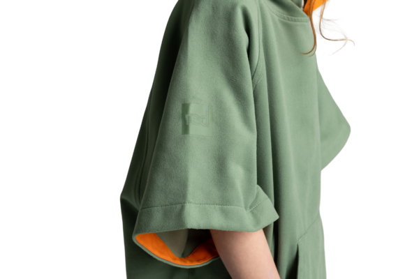 Kids Quick Dry Microfibre poncho - Sage Green - Image 9