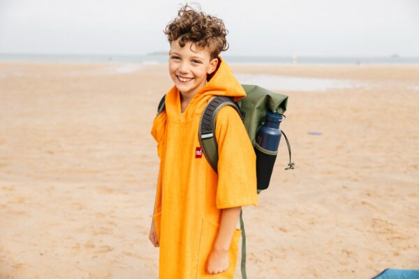 Kids towel change robe - Orange - Image 8