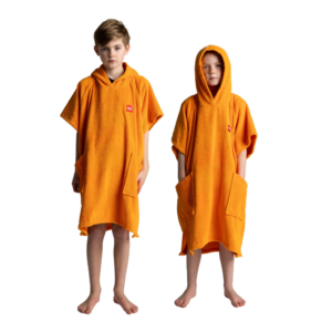 Kids towel change robe - Orange