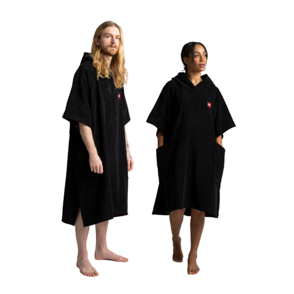 Towel poncho change robe - Stealth Black