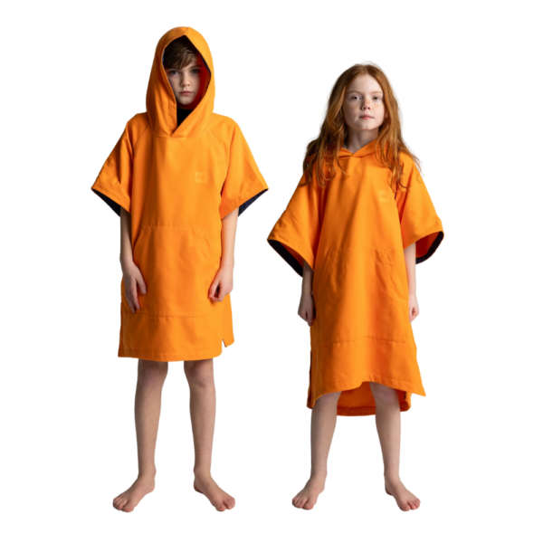Bērnu Quick Dry Microfibre pončo - Bitter Orange