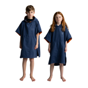Kids Quick Dry Microfibre poncho - Admiral Blue